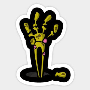 zombie hand Sticker